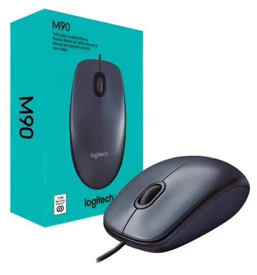 Mouse com fio Logitech M90 Preto