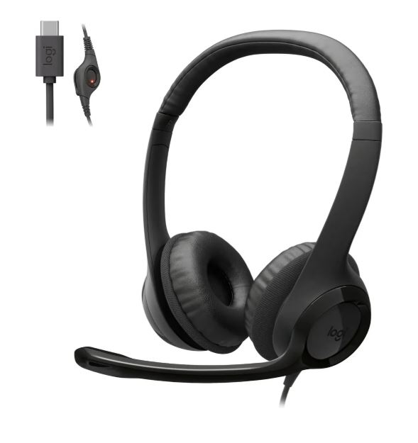 Headset Confortável com fio USB- C Logitech H390