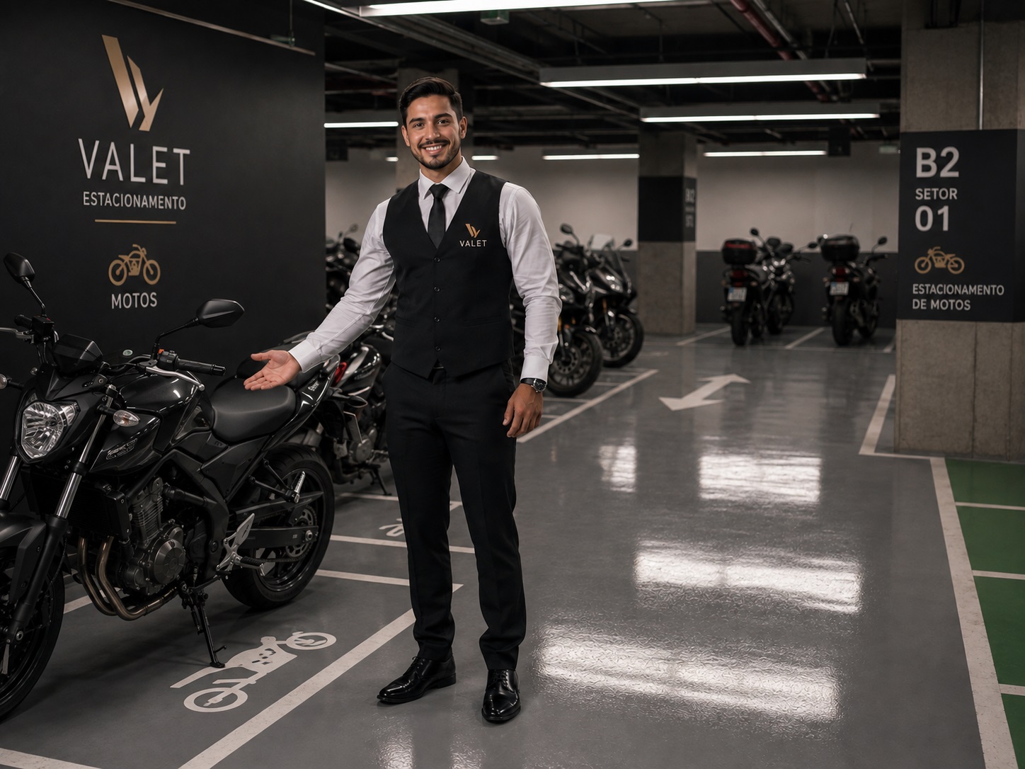 Vaga estacionamento moto